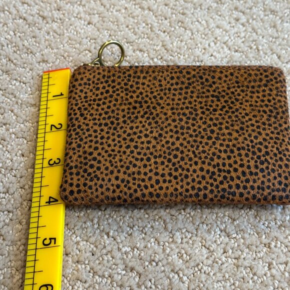 Madewell Leather Calf Hair Spotted Pouch Wallet Bittersweet #K4595 Boho Preppy - Picture 12 of 14